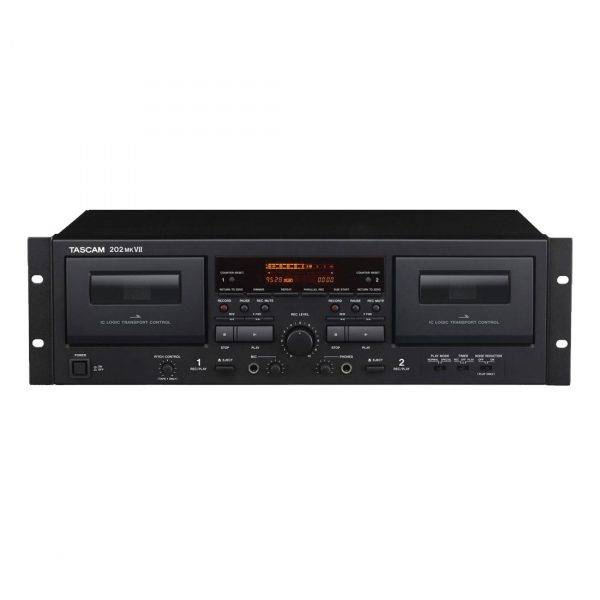 Tascam 202MKVII Rackmount USB Dual Cassette Deck Used