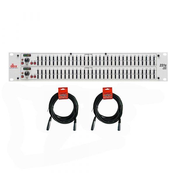dbx 231s Dual-channel 31-band Equalizer with 2 20ft XLR Cables