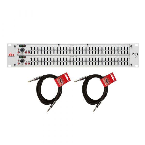 dbx 231s Dual-channel 31-band Equalizer w/ 2 1/4′ to 1/4′ Cables