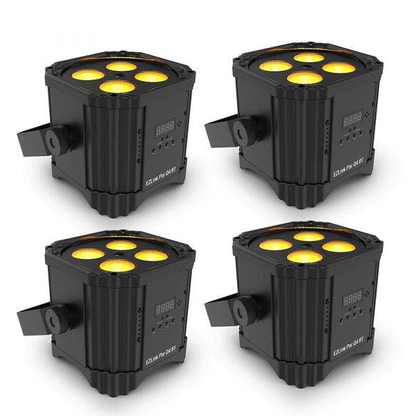 Chauvet DJ EZLINK PAR Q4 BT Wireless RGBA LED Par 4 Pack