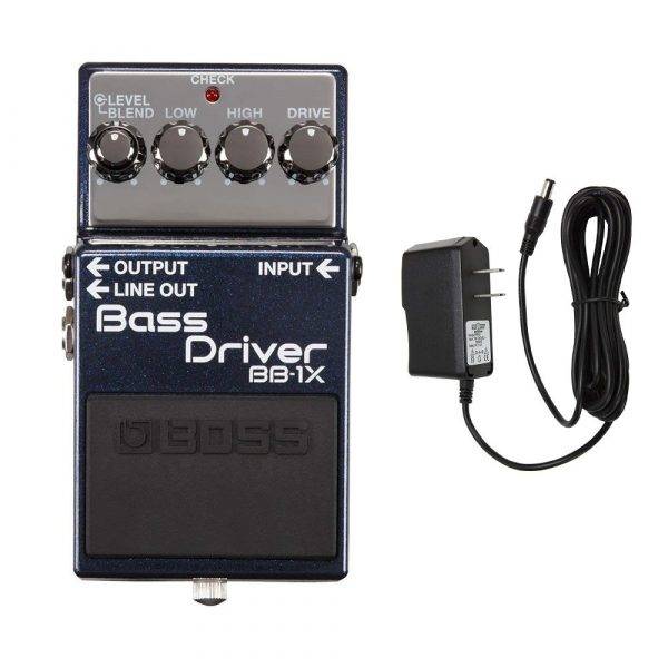 Boss BB-1X Bass Driver with Pig Power 9V DC 1000ma Power Supply