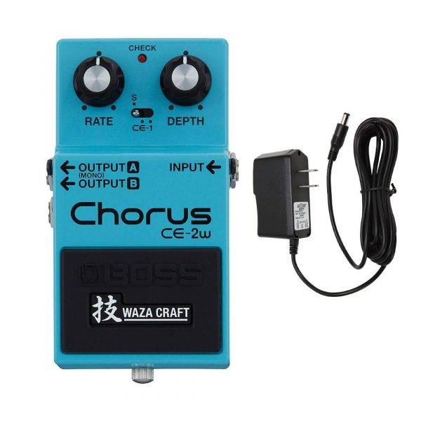 Boss CE-2W Chorus Waza Craft with Pig Power 9V DC 1000ma Power Supply