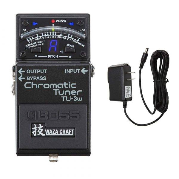 Boss TU-3W Chromatic Tuner with Pig Power 9V DC 1000ma Power Supply