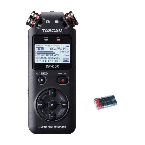 Tascam DR-05X Handheld Recorder w/2 Universal Electronics AA Batteries
