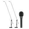 Audix MicroBoom MB5050 50 Inch Carbon Fiber Boom System (2-Pack) and Audix OM6 Mic