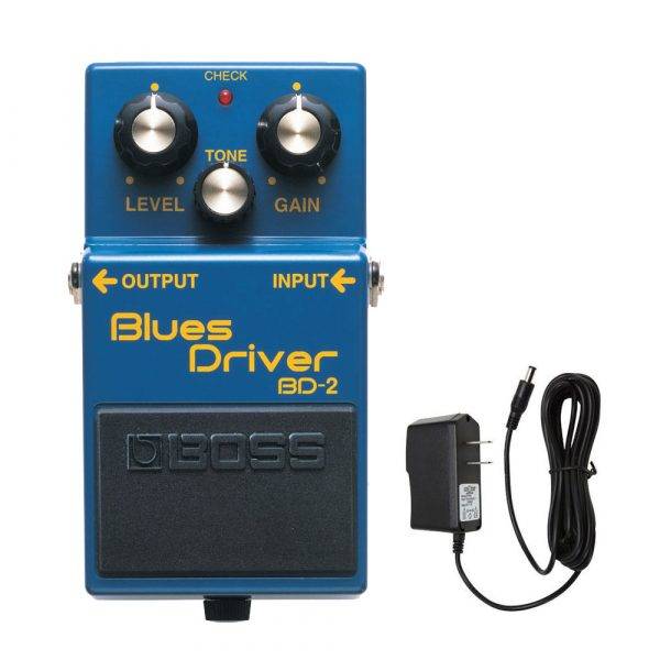 Boss BD-2 Blues Driver w/PigHog PigPower 9V DC 1000ma Power Supply
