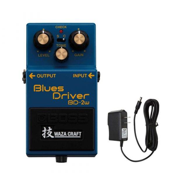 Boss BD-2W Blues Driver w/PigHog PigPower 9V 1000ma Power Supply