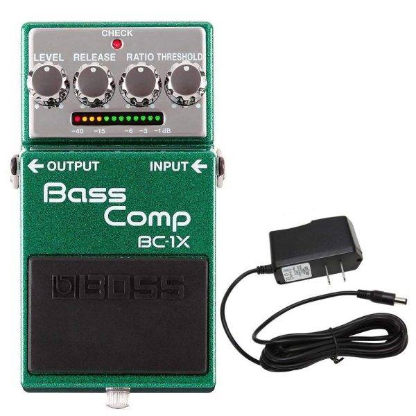 Boss BC-1X Bass Comp Pedal with PowerPig 9V DC 1000ma Power Supply