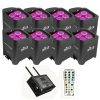 Chauvet Freedom Par Hex-4 LED Light Black 8-Pack w/FlareCON Air Bundle