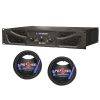 Crown XLi 3500 Power Amp & 2 Pig Hog 25ft SPKON to 1/4′ Cables Bundle