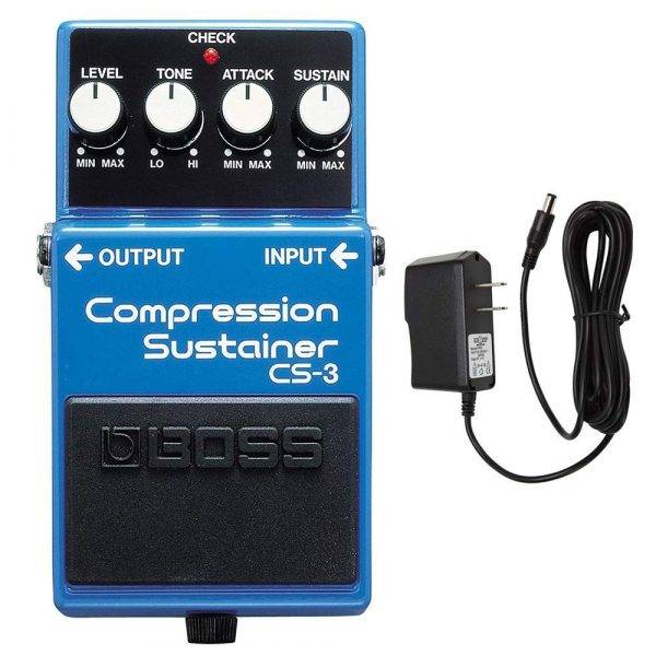 BOSS CS-3 Compression Sustainer w/Pig Power 9V DC 1000ma Power Supply