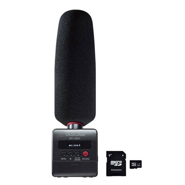 Tascam DR-10SG Camera-Mountable Audio Recorder w/EV Music 32gb SD Card
