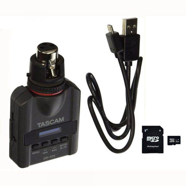 Tascam DR-10X Plug-On Micro Linear PCM Recorder & EV 32gb SD Card