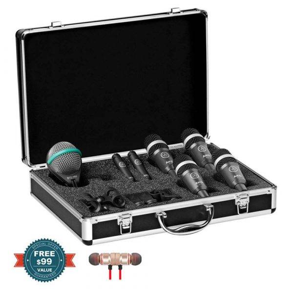 AKG Drum Set Concert 1 Microphone Set with Wireless Earbuds