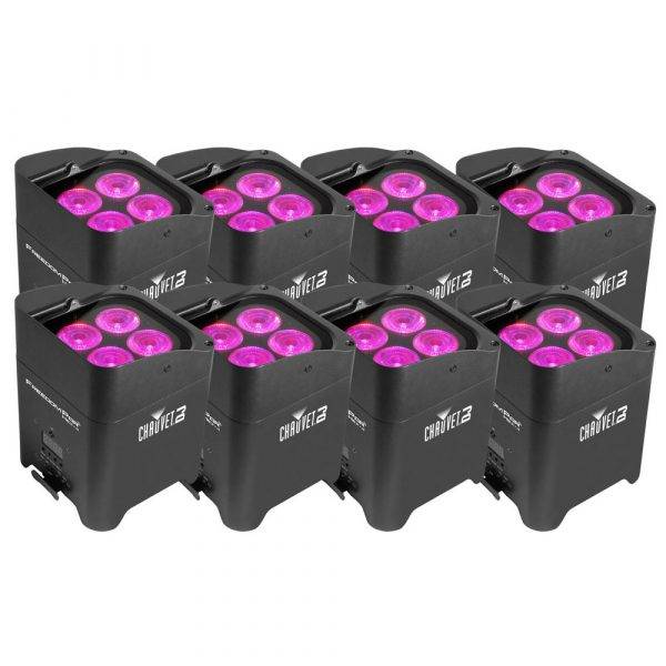 CHAUVET Freedom Par Hex-4 LED Light (8-Pack) Black