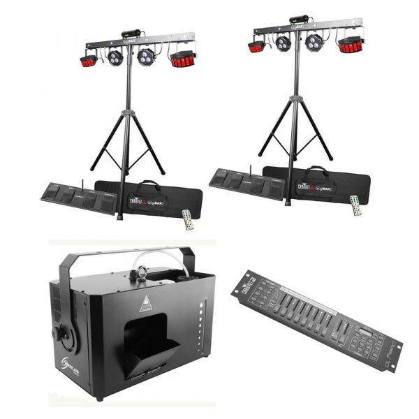 Chauvet GigBar 2 2-Pack, Hurricane Haze 4D and Obey 10 Bundle