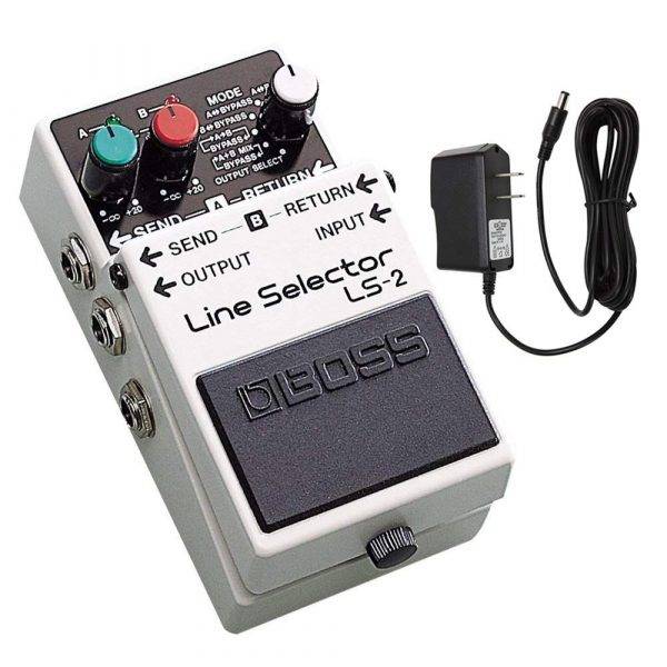 Boss LS-2 Line Selector w/PigHog Pig Power 9V DC 1000ma Power Supply