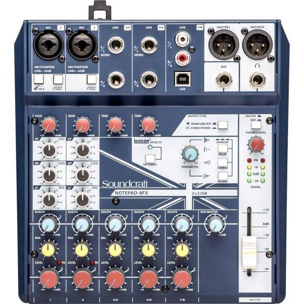 Soundcraft Notepad-8FX Small-format Analog Mixing Console with USB I/O