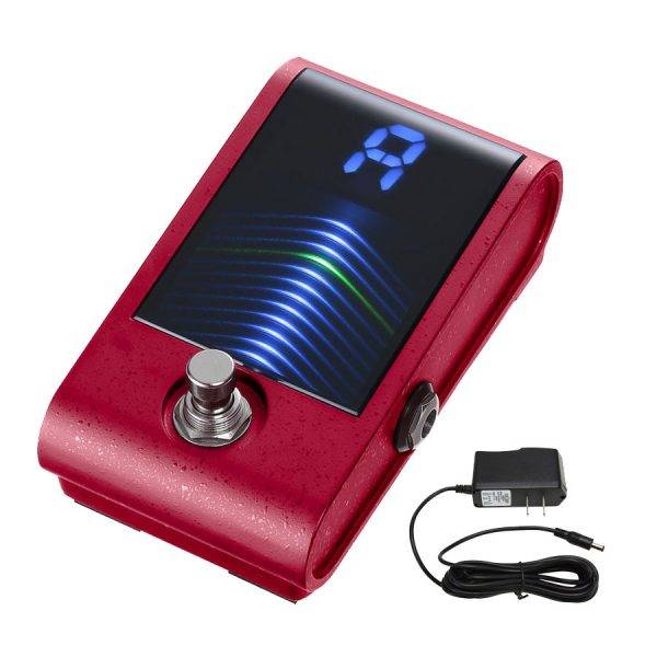 Korg Pitchblack Custom Pedal Tuner Red & Pig Power 9V DC Power Supply