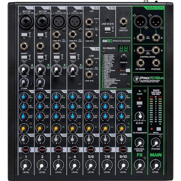 Mackie ProFX10v3 10-Channel Sound Reinforcement Mixer with Built-In FX