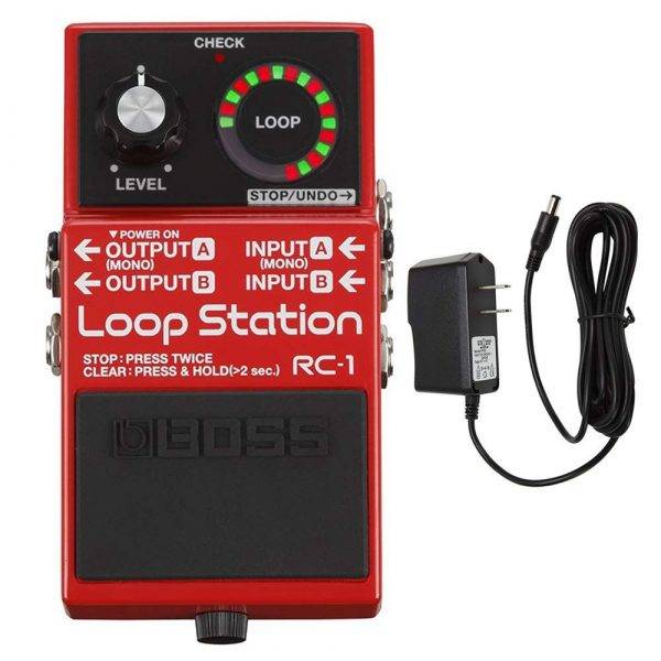 BOSS RC-1 Loop Station with Pig Power 9V DC 1000ma Power Supply