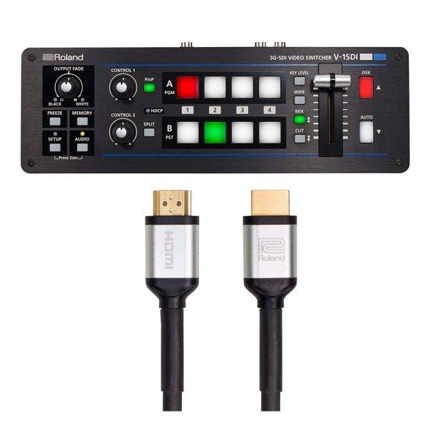 Roland V-1SDI 3G-SDI with RCC-10-HDMI Black Series HDMI Cable