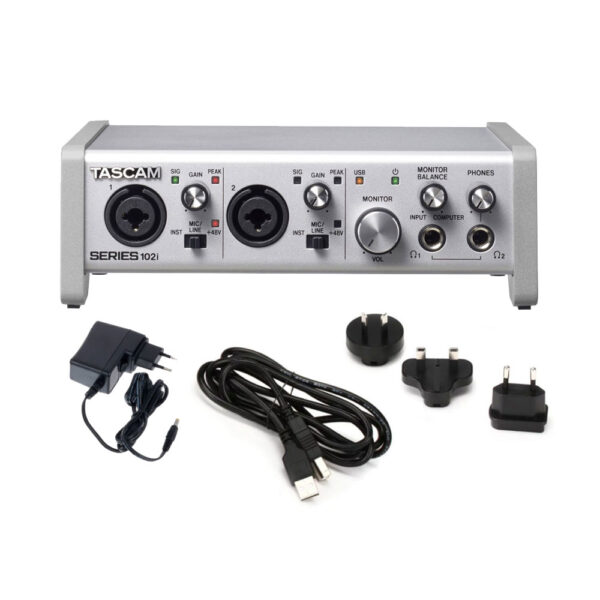 TASCAM SERIES 102i, USB 2.0 Audio Interface, MIDI Interface