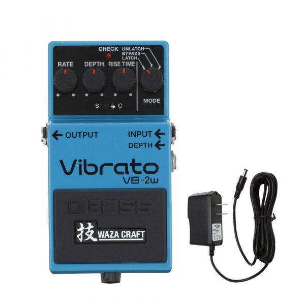 Boss VB-2W Vibrato w/PigHog PigPower 9V 1000ma Power Supply