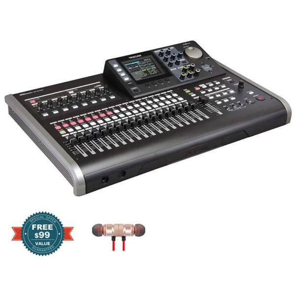 TASCAM DP-24SD 24-Track Digital Portastudio with Wireless Earbuds