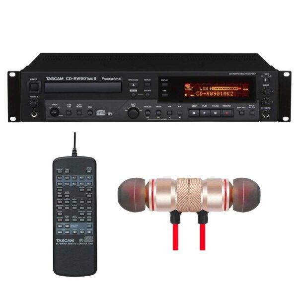 Tascam CD-RW901MKII Professional CD Recorder with Wireless Earbuds