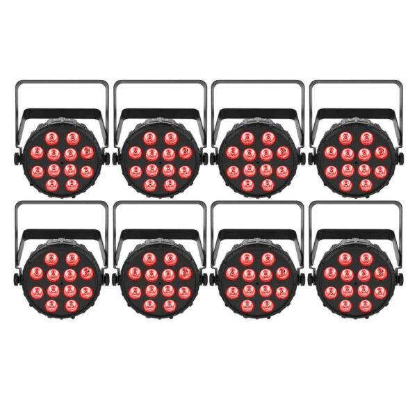 CHAUVET DJ SlimPAR T12 BT Compact Wash Light LED RGB PAR 8-Pack