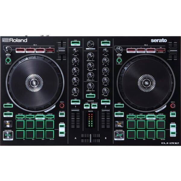 Roland DJ-202 2-channel, 4-deck DJ Controller for Serato