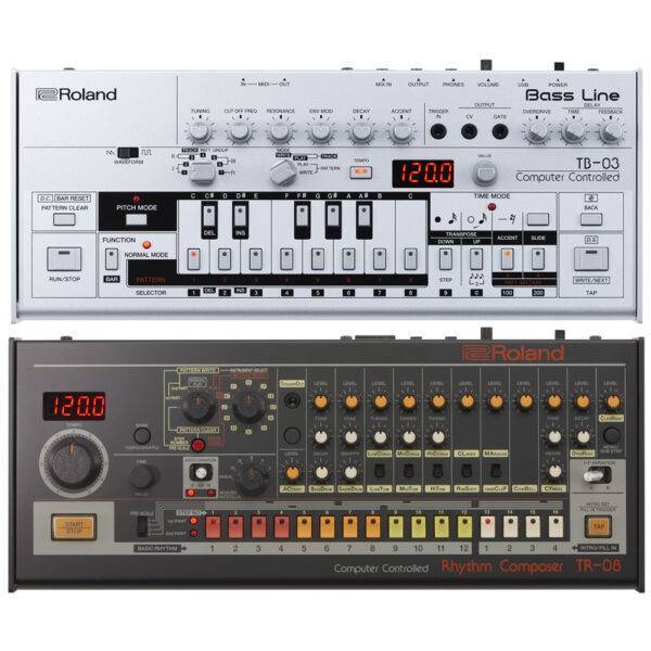 Roland TB-03 Bassline Synth with Roland TR-08 Drum