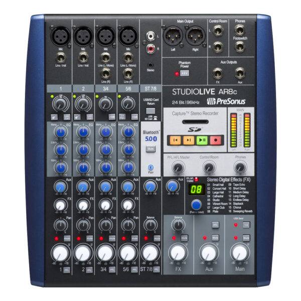 PreSonus StudioLive AR8c 8-channel Analog Mixer and USB Interface Refurbished