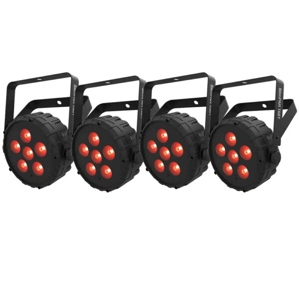 CHAUVET DJ SlimPAR T6BT Bluetooth Enabled RGB Wash Lights (4-Pack)