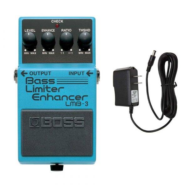 Boss LMB-3 Bass Limiter Enhancer with PigHog PP9V Pig Power 9V DC 1000ma Power Supply