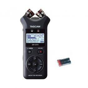 TASCAM DR-07X Handheld Recorder with 2 Universal Electronics AA Batteries