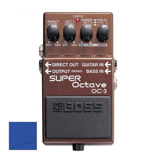 BOSS OC-3 SUPER Octave Pedal with Microfiber