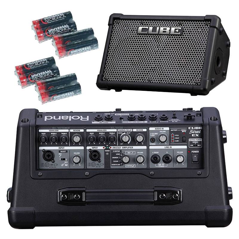 Roland CUBE Street EX with 8 Universal Electronics Batteries