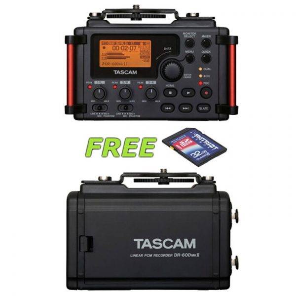 Tascam DR-60DmkII Portable Recorder with a Free Patriot 32GB SD Card