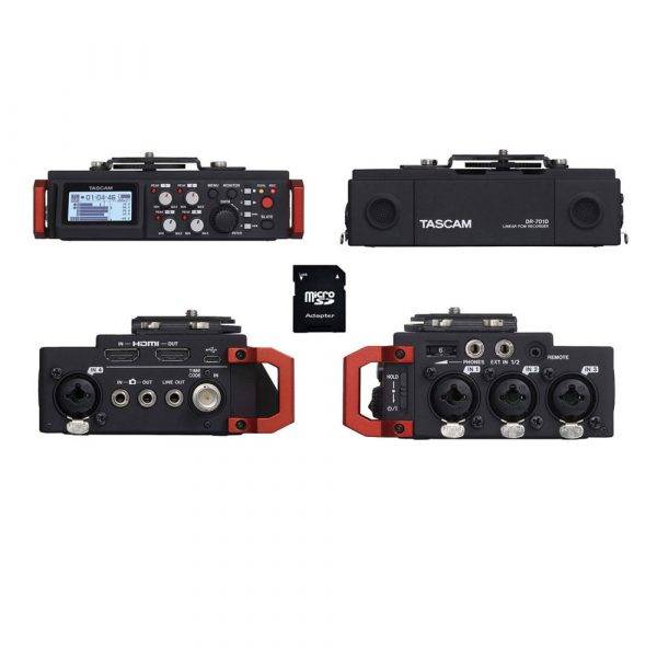 Tascam DR-701D 6-Track Recorder with EV  Music 32gb Card