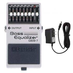 BOSS GEB-7 Bass Equalizer with Pig Power 9V DC 1000ma Power Supply