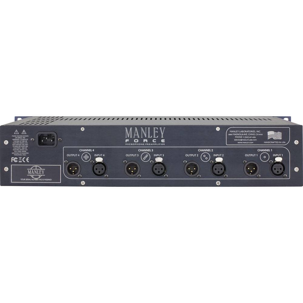 Manley Force 4 Channel Tube Microphone Preamp GigaSonic