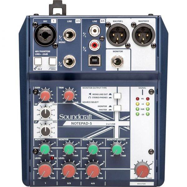 Soundcraft Notepad-5 Small-format Analog Mixing Console with USB I/O