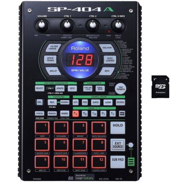 Roland SP-404A Linear Wave Sampler with EV Music 32gb Card