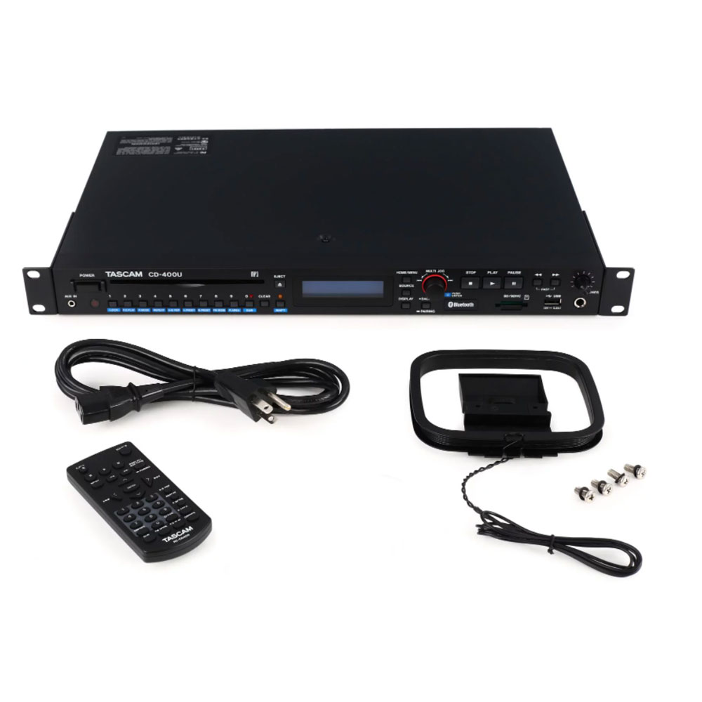 TASCAM CD-400U Rackmount CD/Media Player with Bluetooth and AM/FM Tuner