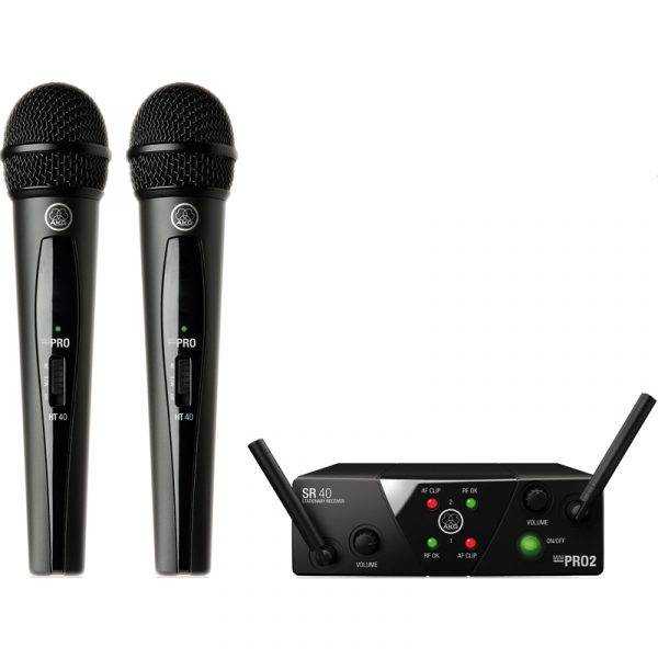 AKG WMS40 Mini2 Dual Vocal Set Wireless Mic System Refurbished