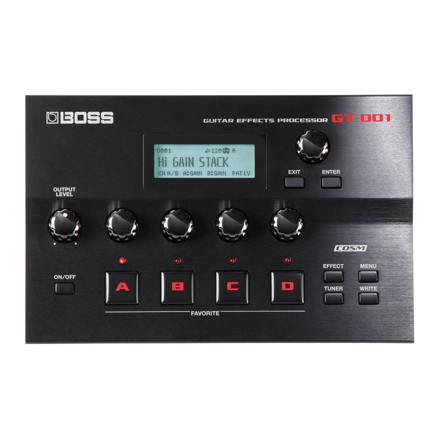BOSS GT001 Table Top Guitar Effects Processor Used