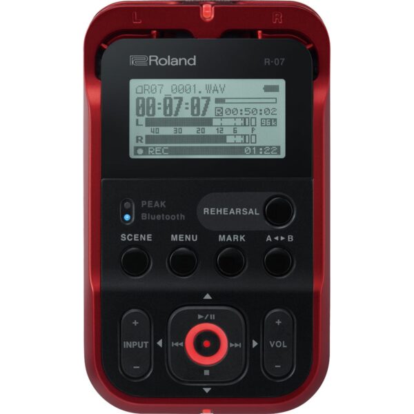 Roland R-07 High-Resolution Audio Recorder Red Refurbished