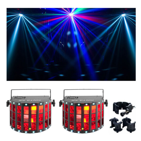 Chauvet Kinta FX 3-in-1 LED Multi-effects Fixture 2-Pack w/CLP-10